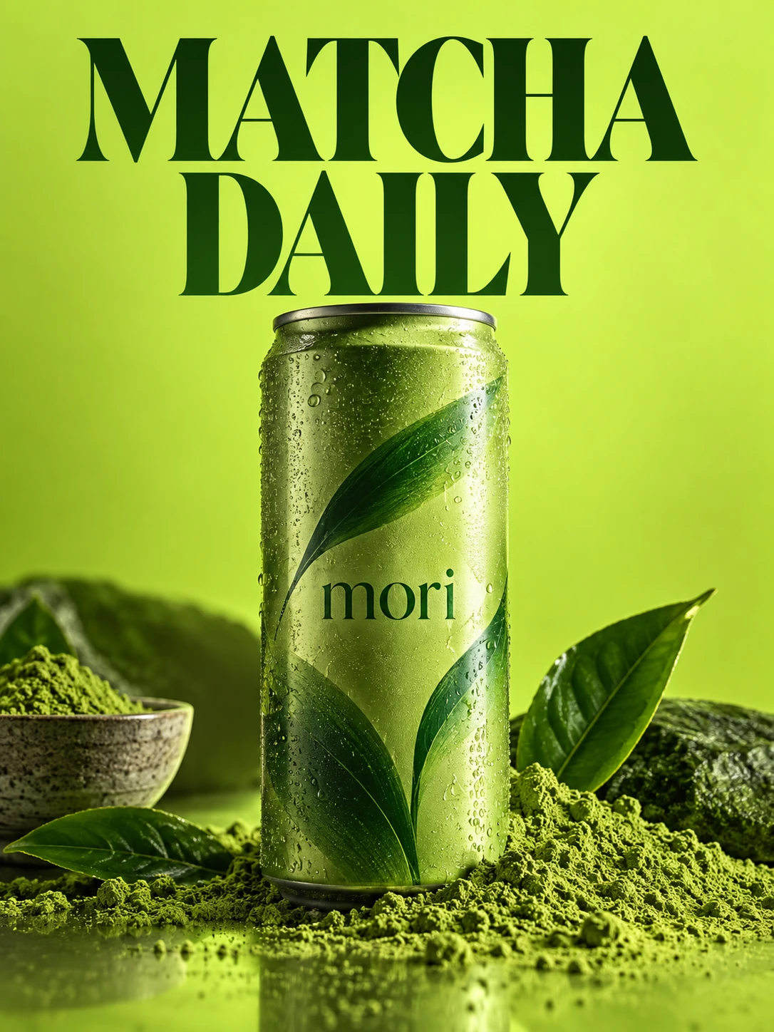 Концепт Mori: зелёная предметная композиция с матча